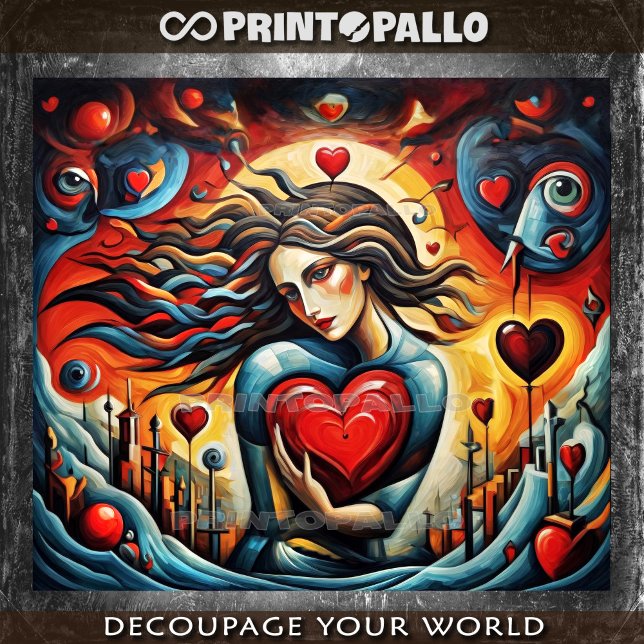 Papier Mousseline Hommage au surréalisme et au cubisme #2 : L'amour  (Créateur téléchargé)