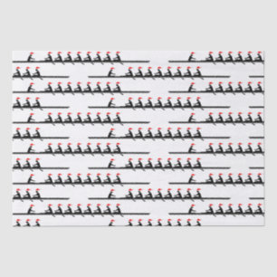 Papier Mousseline Hommes Santa Hat Rowing Rowers Équipe #4