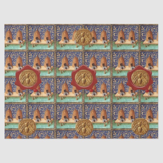 PAPIER MOUSSELINE HONEY BEE COIN BEEHIVES, MAINTIEN DE L'OEUVRE, MAI (Recto)