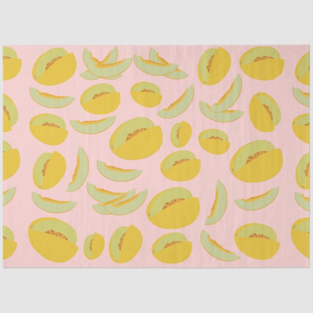 Papier Mousseline Honeydew Melons Motif de fruits (Recto)