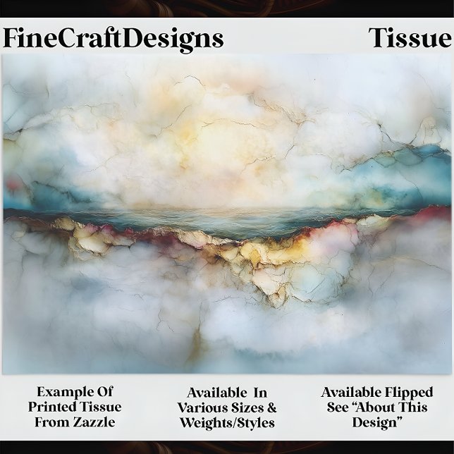 Papier Mousseline Horizon Ethereal Paysage Abstrait EF6R Découpage (Créateur téléchargé)