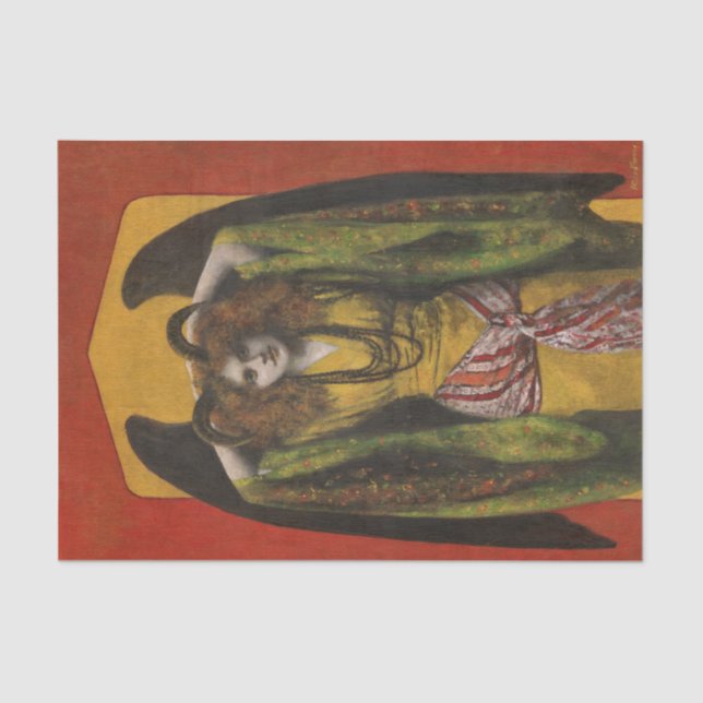 Papier Mousseline Horned Angel Tissue Paper (Recto)