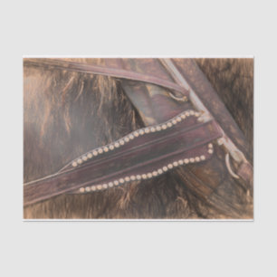 Papier Mousseline Horse Western Brown Vintage Rustic Decoupage