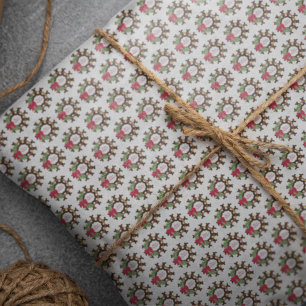 Papier Mousseline Horseshoe Christmas Wreath