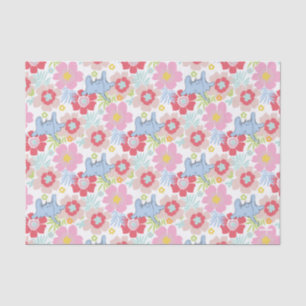 Papier Mousseline Horton Entend un Qui Motif de fleurs pastel