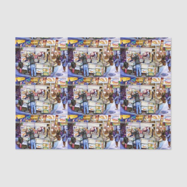 Papier Mousseline Hot Dog God, New York (Recto)