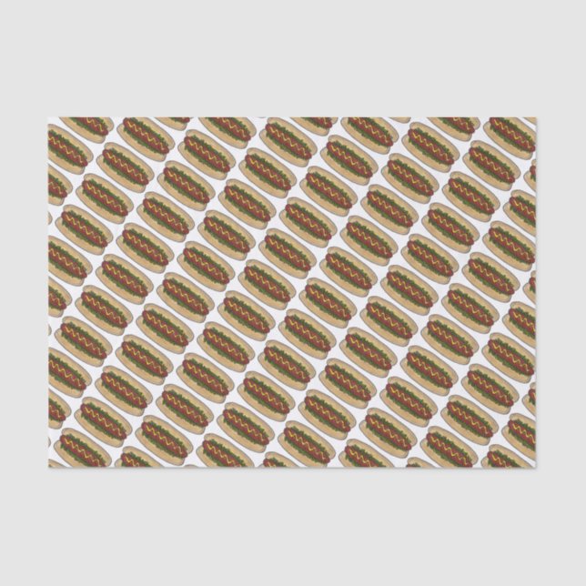 Papier Mousseline Hot Dog Mustard Relish Frankfurter Hotdog Weiner (Recto)