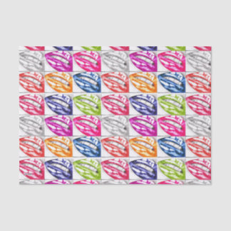 Papier Mousseline Hot Lips Pop Art