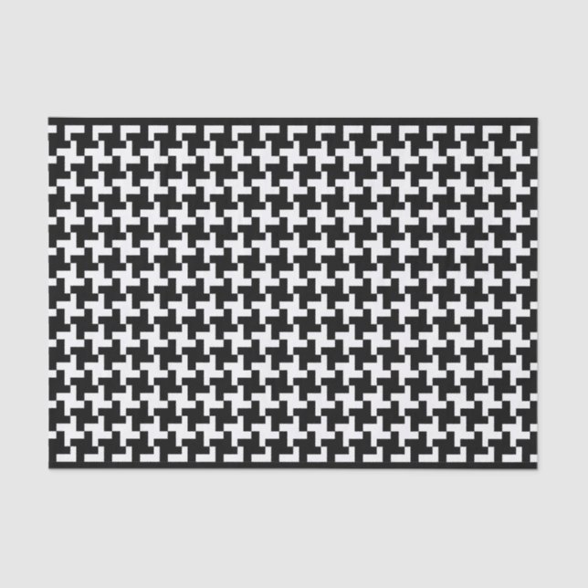 Papier Mousseline Houndstooth vintage (Recto)