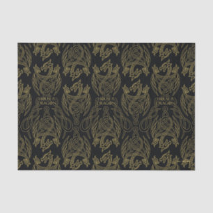 Papier Mousseline HOUSE of the Dragon Gold Filigree Dragon Pattern
