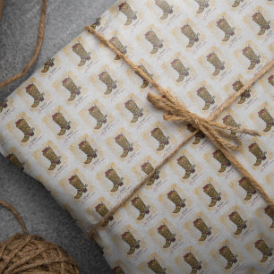 Papier Mousseline Howdays Christmas Lights Cowboy Boot