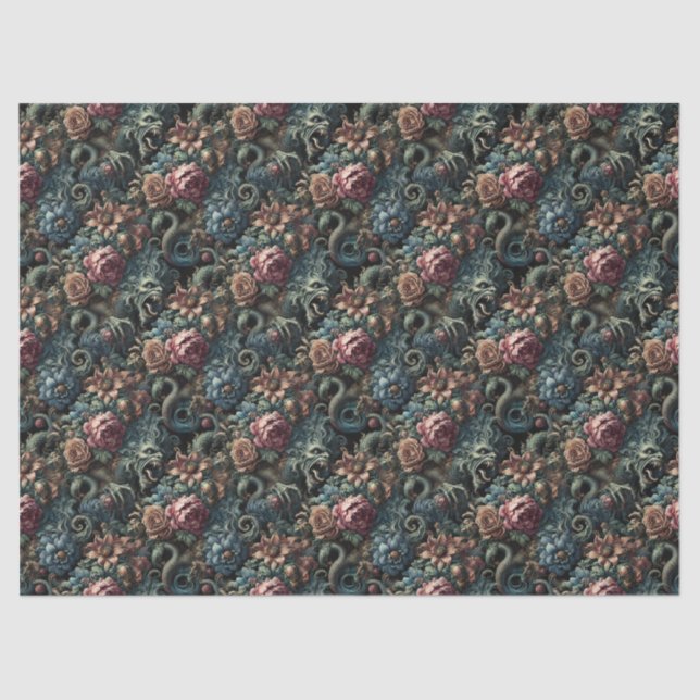 Papier Mousseline Howl of the Gilded Wild — gothique victorien (Recto)