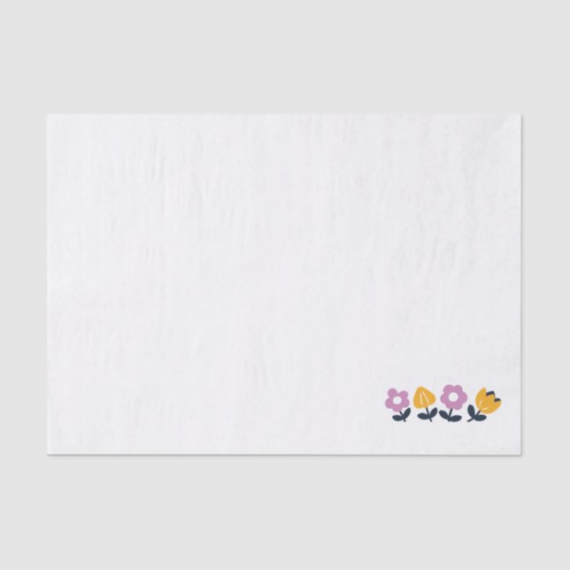 Papier Mousseline Hugs d'avril et nez mouillé - partie florale (Recto)