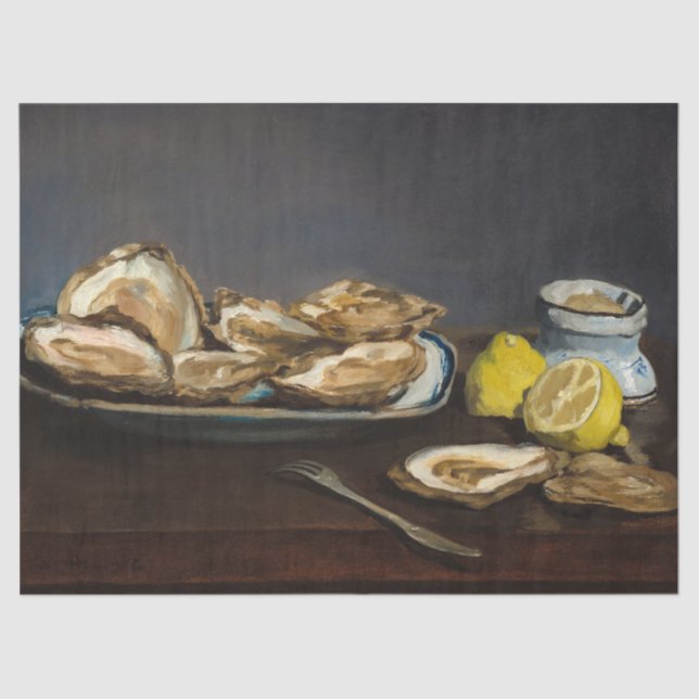 Papier Mousseline Huîtres par Edouard Manet (Recto)