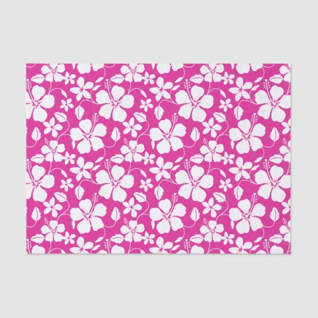 PAPIER MOUSSELINE HULA HAÏIENNE (HIBISCUS) ROSE CHAUDE (Recto)