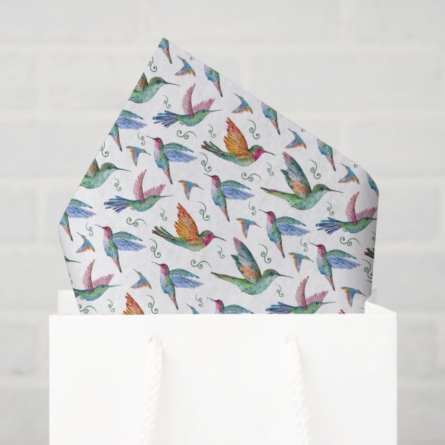 Papier Mousseline Hummingbirds Tissue Paper (Sac cadeau)