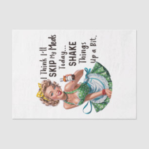 Papier Mousseline Humour de sarcasme féminin Design 4