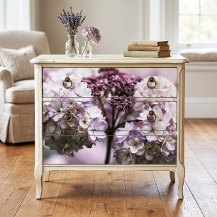 Papier Mousseline Hydrangea Découpe Lilas Ivoire Clair à Tendance Ma