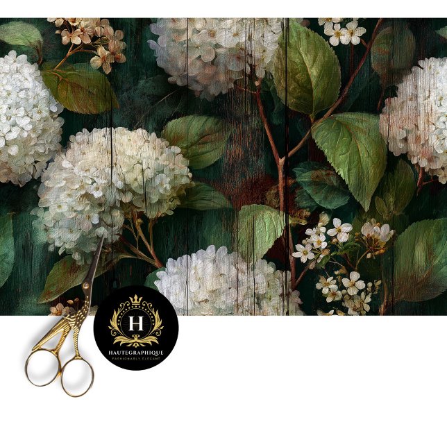 Papier Mousseline Hydrangea Humeur Découpe sans Couture (Créateur téléchargé)