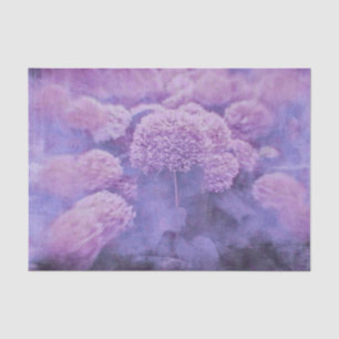 Papier Mousseline Hydrangeas Floral Chic Violet Texture Vintage