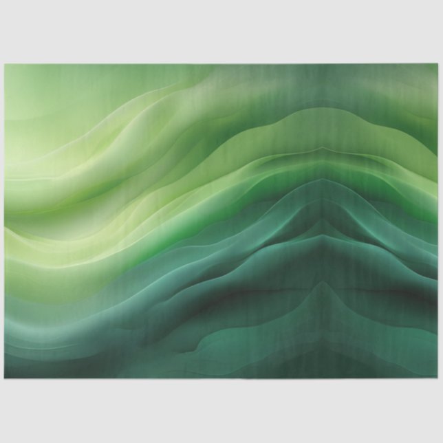 Papier Mousseline Hymne vert en mouvement (Recto)