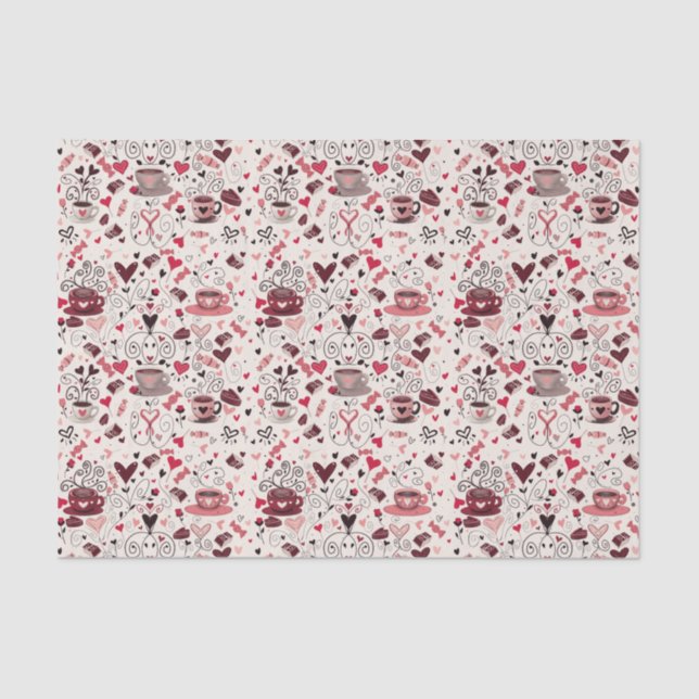 Papier Mousseline I Heart Coffee (Recto)