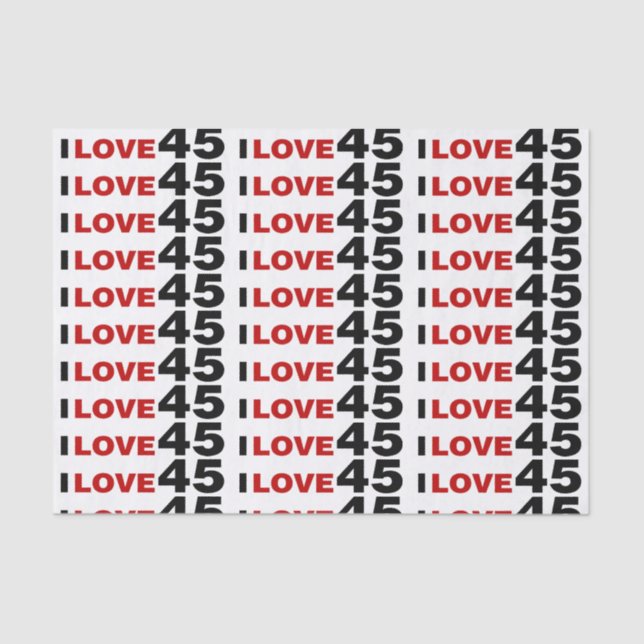 Papier Mousseline I Love 45 (Recto)
