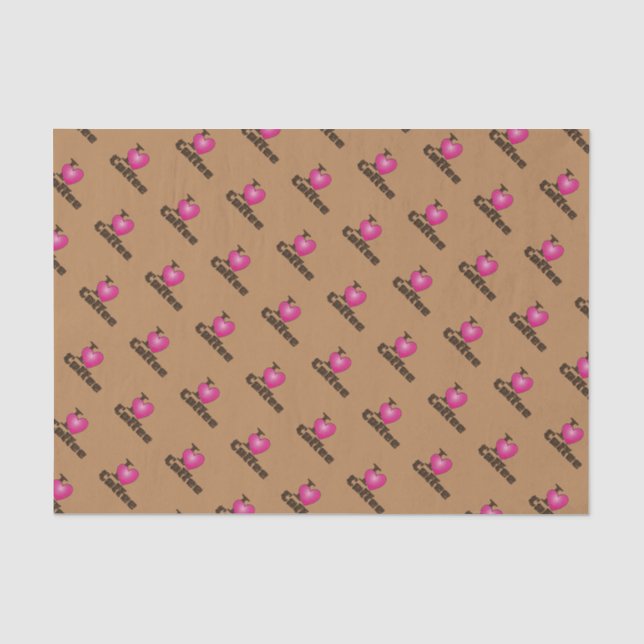 Papier Mousseline "I Love Coffee" (Recto)