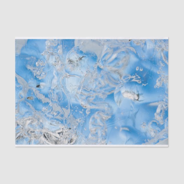 Papier Mousseline Iceberg bleu Cool (Recto)