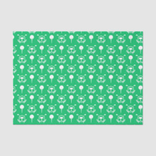 Papier Mousseline Icônes de golf vert et blanc