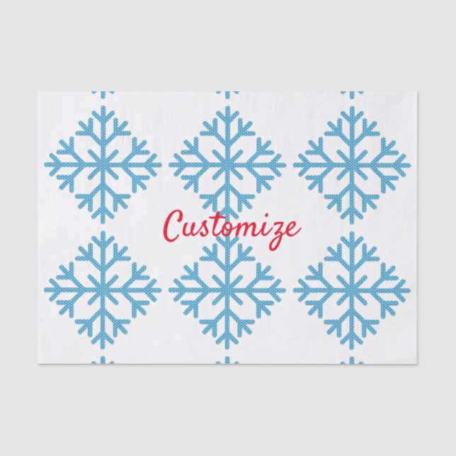 Papier Mousseline Icy Blue Snowflake Thunder_Cove     (Recto)