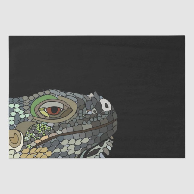 Papier Mousseline Iguana Lizard Animal Iguana (Recto)