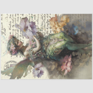 Papier Mousseline Il m'aime, il ne m'aime pas. papier de tissu