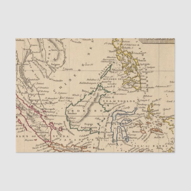 Papier Mousseline Îles est de l'Inde (Recto)