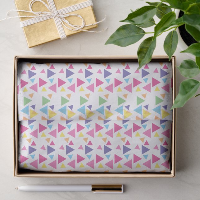 Papier Mousseline illusima Fête Triangles Arc-en-ciel (Cadeau)