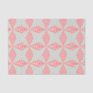 Papier Mousseline Illusion circulaire - Gris, Rouge et Blanc.