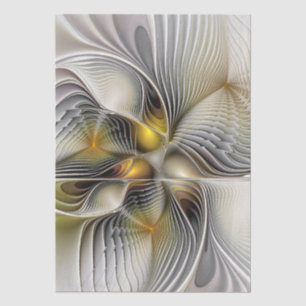 Papier Mousseline Illusion d'optique abstrait fractal 3D avec profon