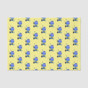 Papier Mousseline Illustration amusante du mélangeur de ciment bleu