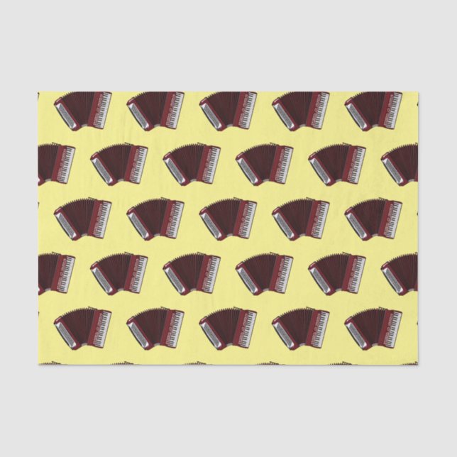 Papier Mousseline Illustration d'accordion (Recto)
