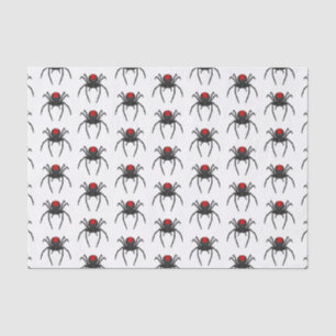 Papier Mousseline Illustration d'araignée noire effrayante