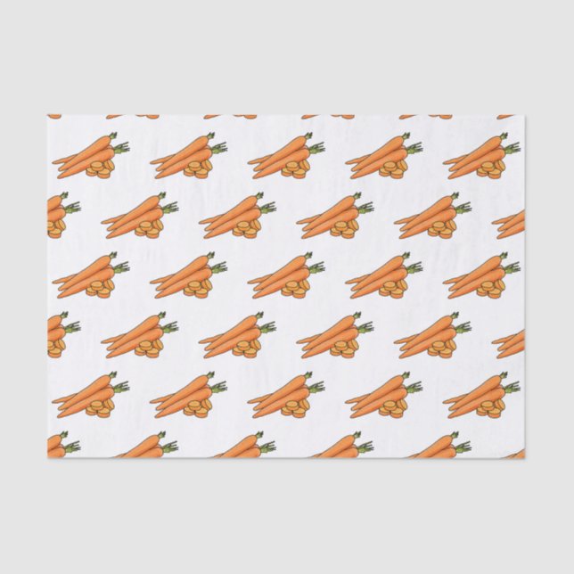 Papier Mousseline Illustration de carotte (Recto)