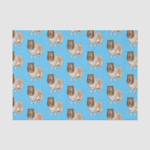 Papier Mousseline Illustration de chien Rough collie