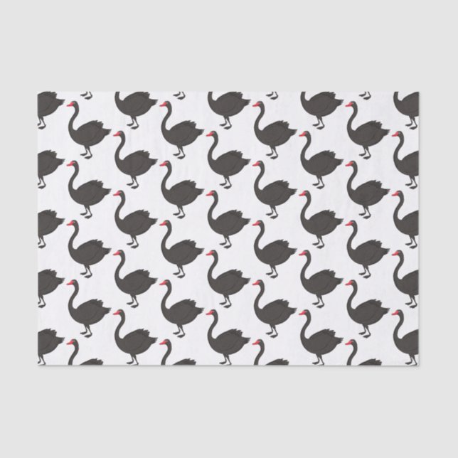 Papier Mousseline Illustration de cygne noir (Recto)