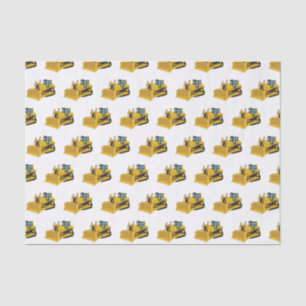 Papier Mousseline Illustration de dessin animé Bulldozer