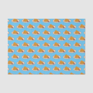 Papier Mousseline Illustration de dessin animé sur le poulet frit