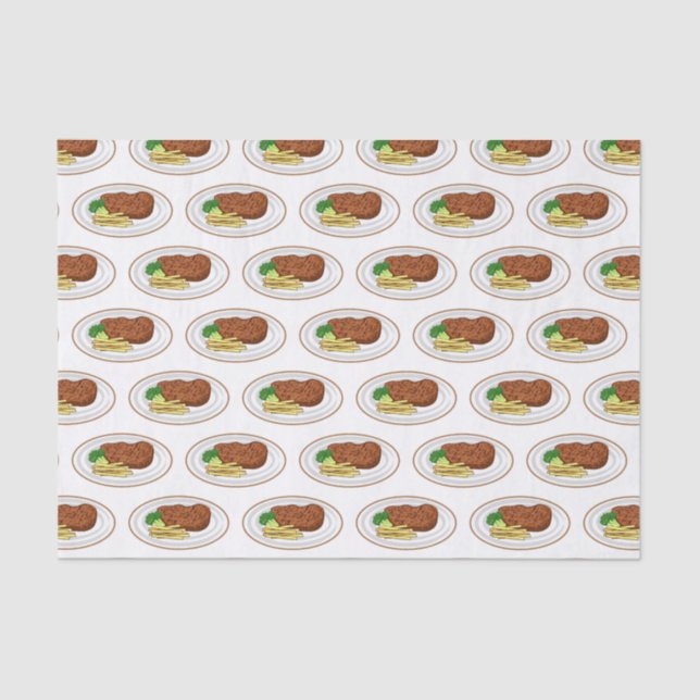 Papier Mousseline Illustration de dessin de steak (Recto)