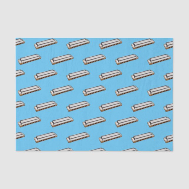 Papier Mousseline Illustration de dessin d'Harmonica (Recto)