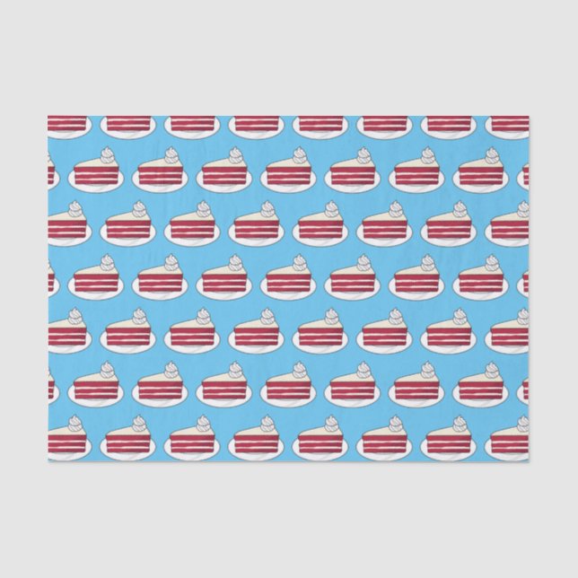 Papier Mousseline Illustration de gâteau en velours rouge (Recto)