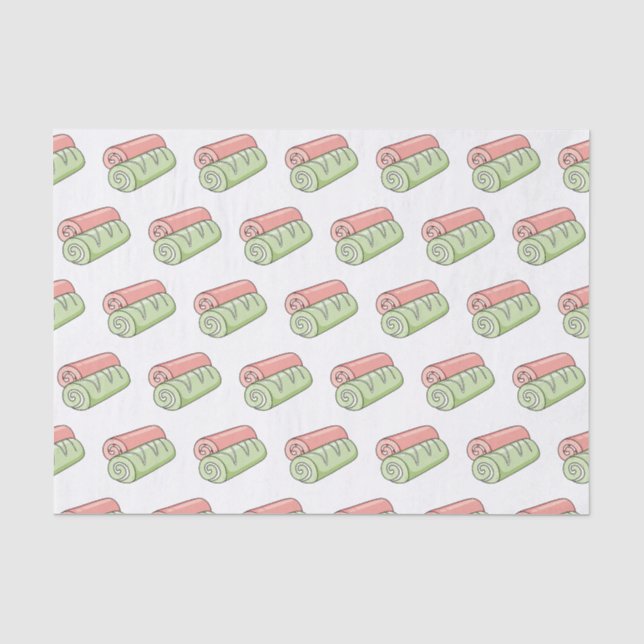 Papier Mousseline Illustration de gâteau suisse roll / roll (Recto)