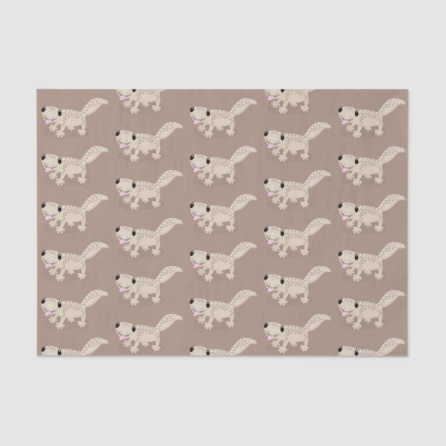 Papier Mousseline Illustration de gecko tan tan mignon (Recto)